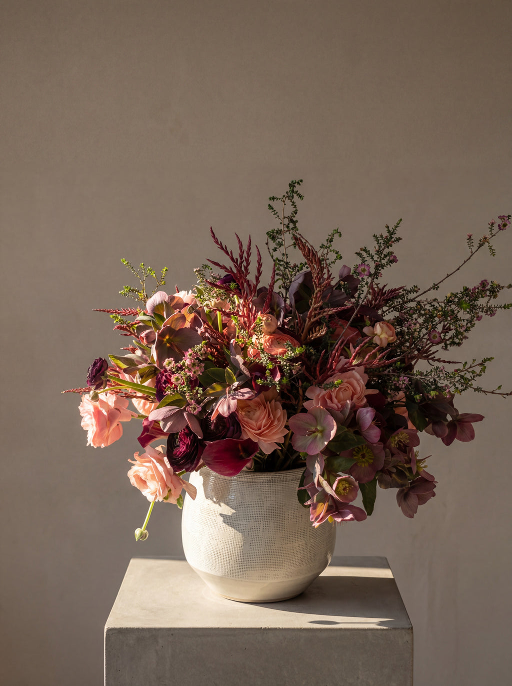Burgundy Blush Editorial Arrangement