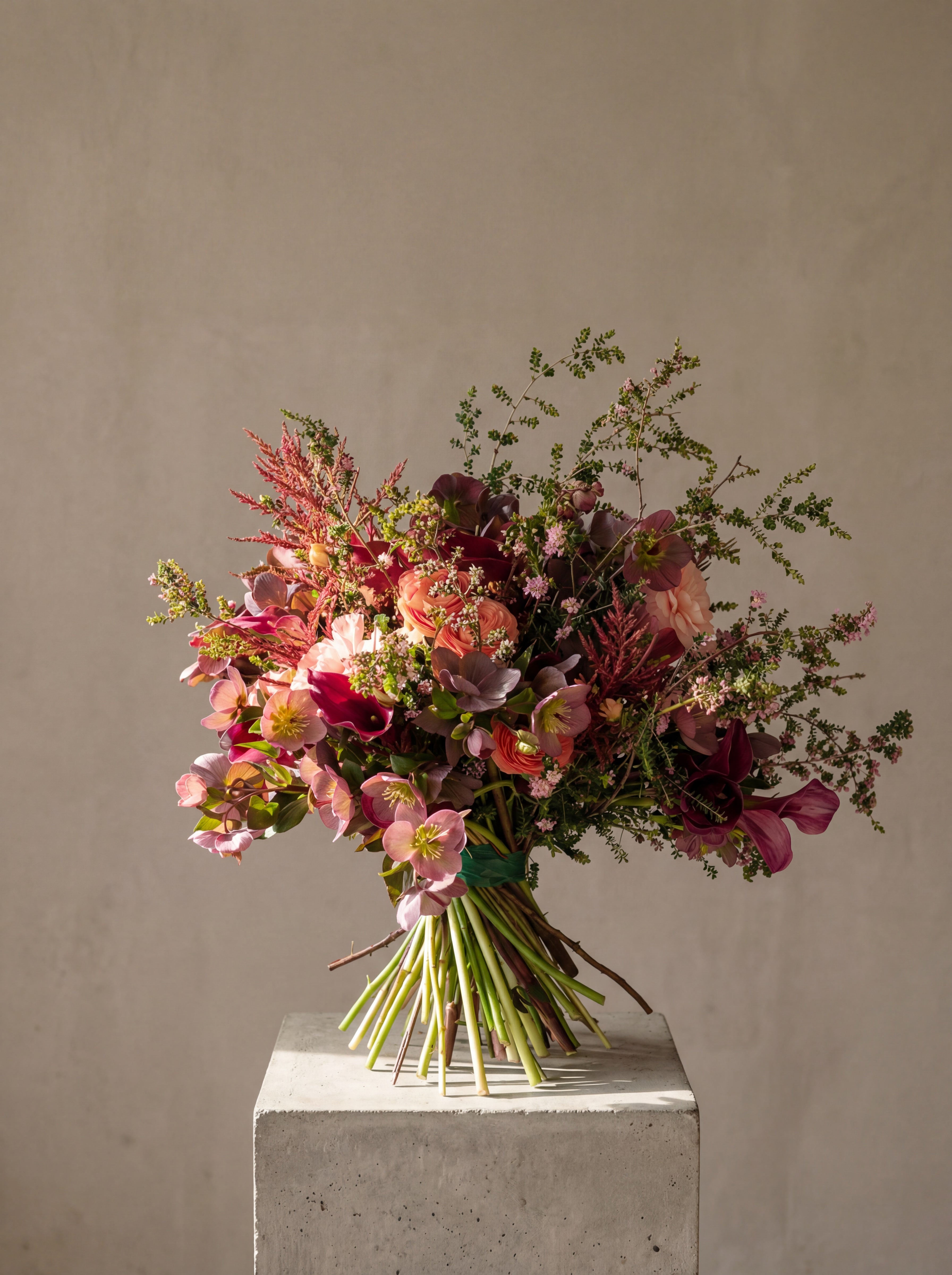 Burgundy Blush Editorial Arrangement