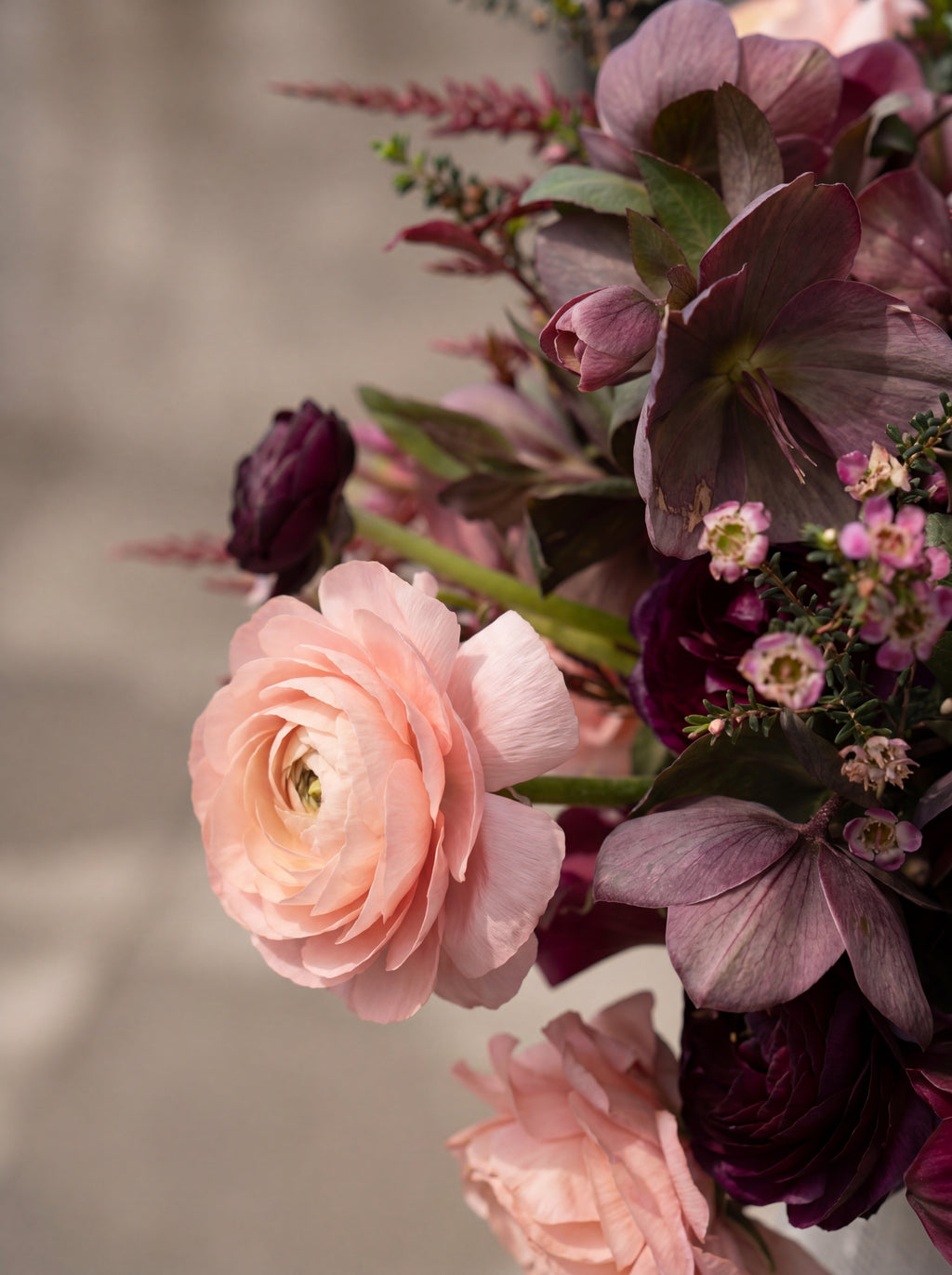 Burgundy Blush Editorial Arrangement