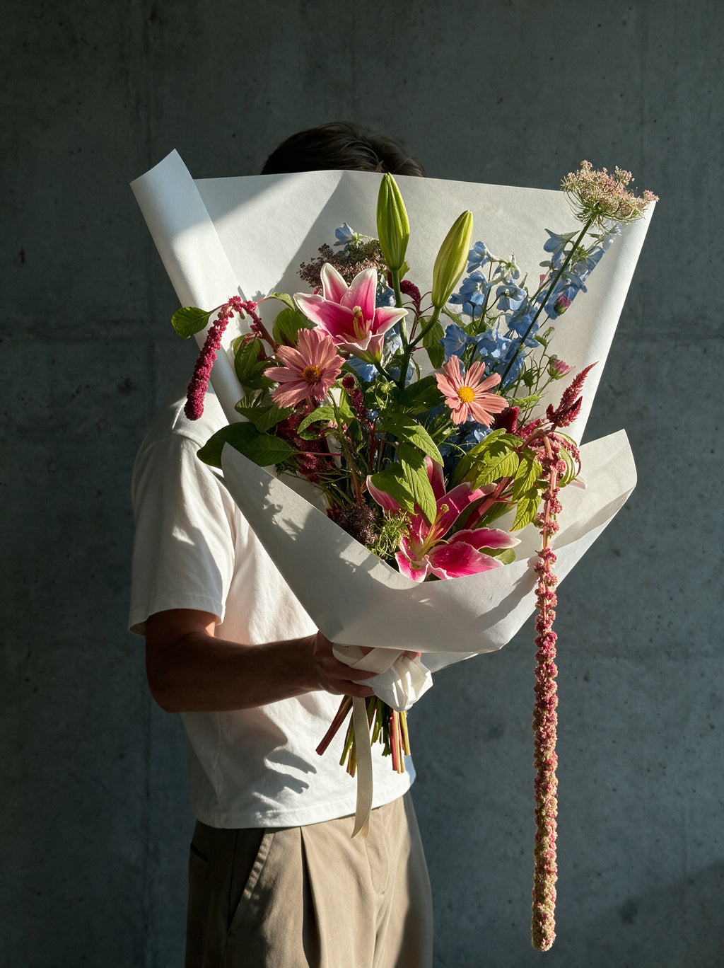 Seasonal Wild Bouquet, detail view 5. Designer's choice seasonal bouquet in WildMoon style.