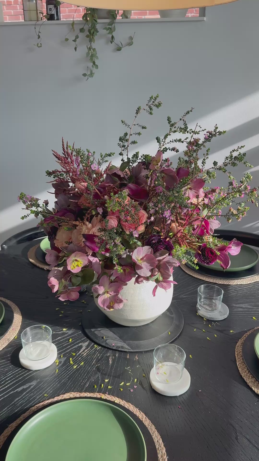 Burgundy Blush Editorial Arrangement